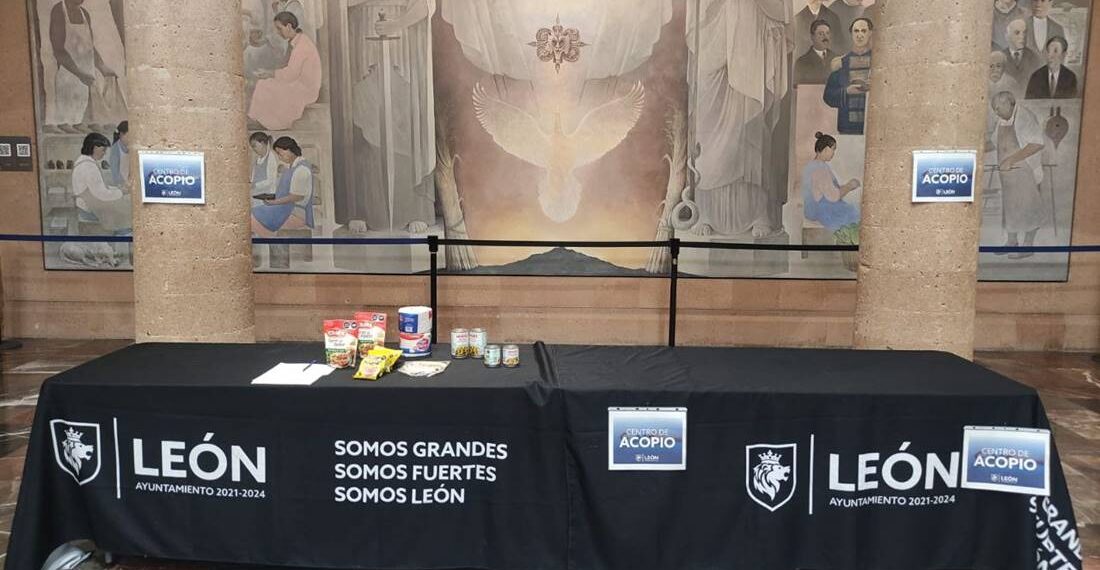 Abre Presidencia Municipal de León centro de acopio para afectados por huracán Otis